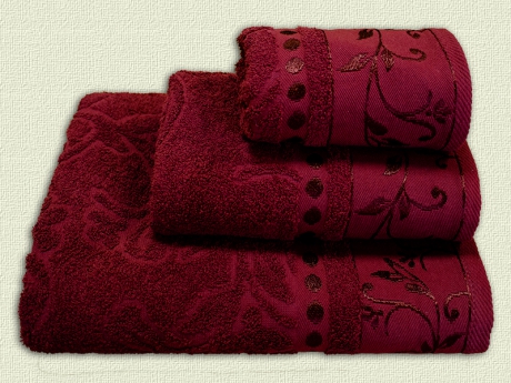 Комплект махровый из трех арт. 860 (цв. 220 -тёмно-бордовый) ― Тaко-Текстиль