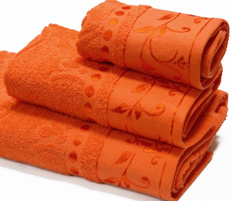 Комплект махровый из трех арт. 860 (цв. 302 - оранжевый) ― Тaко-Текстиль