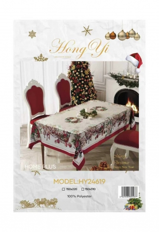 Скатерть гобеленовая "Новогодняя" 150*220 Арт.24-619 ― Тaко-Текстиль