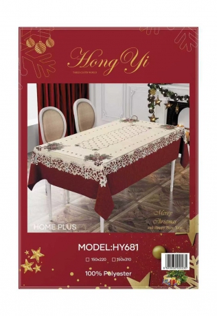 Скатерть гобеленовая "Новогодняя" 150*220 Арт.24-681 ― Тaко-Текстиль