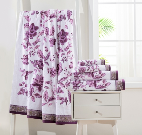 Полотенца Арт.12-10 фиолетовый ― Тaко-Текстиль