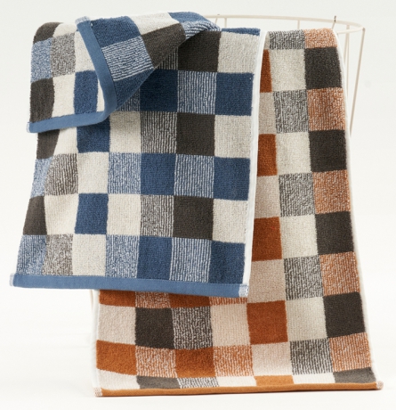 Полотенце махровое "Квадраты" арт.23-3 Синий ― Тaко-Текстиль