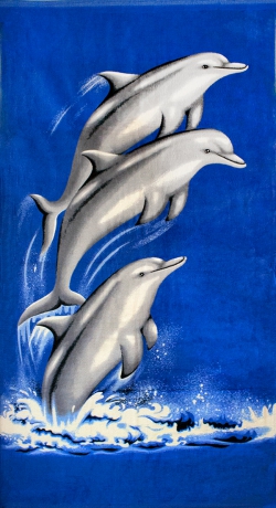 Пляжное полотенце "Три дельфина" арт. 0172 ― Тaко-Текстиль