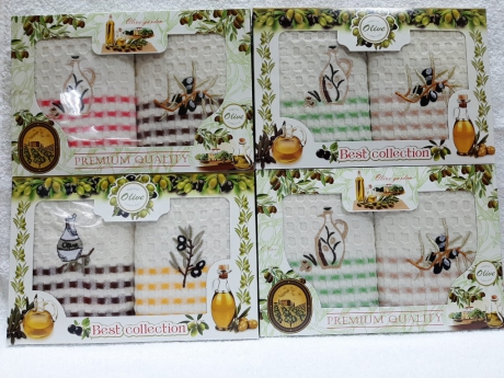 Набор вафельных полотенец в коробке Арт.410-38 ― Тaко-Текстиль