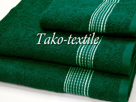 Комплект махровый из 3-х арт. 505 (тёмно-зелёный) ― Тaко-Текстиль