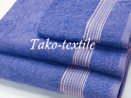 Комплект махровый из 3-х арт. 602 (тёмно-голубой) ― Тaко-Текстиль