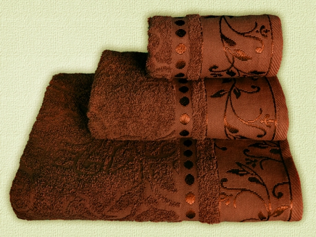 Комплект махровый из трех арт. 860 (цв. 105 - коричневый) ― Тaко-Текстиль