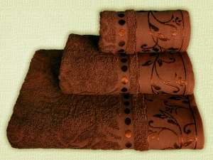 Комплект махровый из трех арт. 860 (цв. 105 - коричневый)
