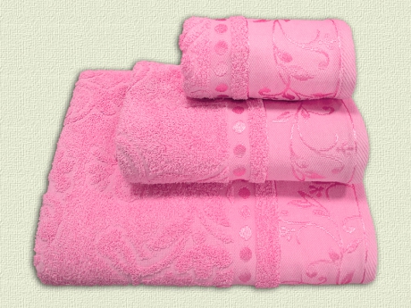 Комплект махровый из трех арт. 860 (цв.224 розовый ― Тaко-Текстиль