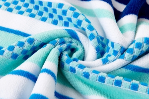 Полотенце махровое "Полоски" арт.23-2 синий