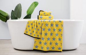 Полотенце махровое "Звезды" Арт.23-1 Желтое