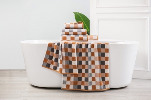 Полотенце махровое "Квадраты" арт.23-3 Коричневый