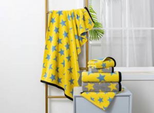 Полотенце махровое "Звезды" Арт.23-1 Желтое