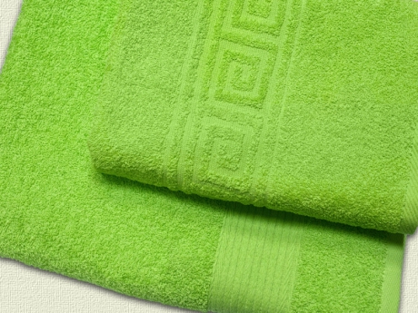 Махровое полотенце арт. 502 (цвет - ярко салатовый) ― Тaко-Текстиль