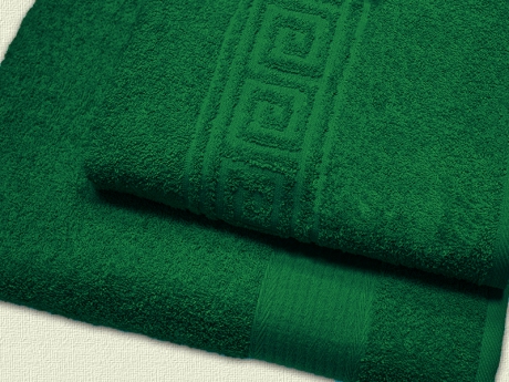 Махровое полотенце арт. 505 (цвет - тёмно-зелёный) ― Тaко-Текстиль