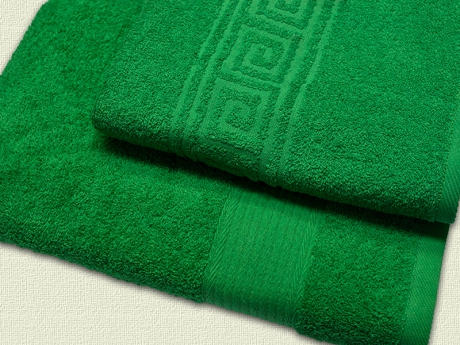 Махровое полотенце арт. 523 (цвет - зеленый) ― Тaко-Текстиль