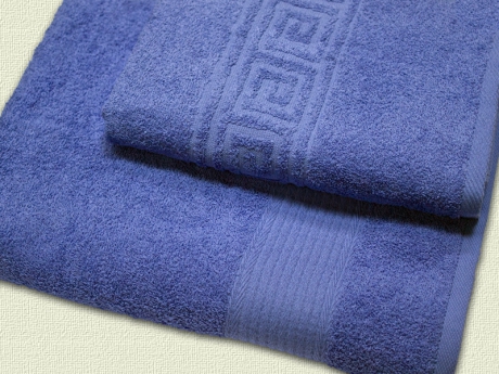 Махровое полотенце арт. 602 (цвет - тёмно-голубой) ― Тaко-Текстиль