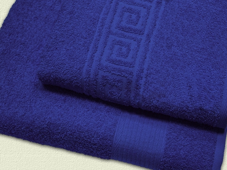 Махровое полотенце арт. 634 (цвет - тёмно-синий) ― Тaко-Текстиль
