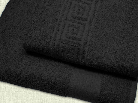 Махровое полотенце арт. 902-400 (цвет - черный)  ― Тaко-Текстиль